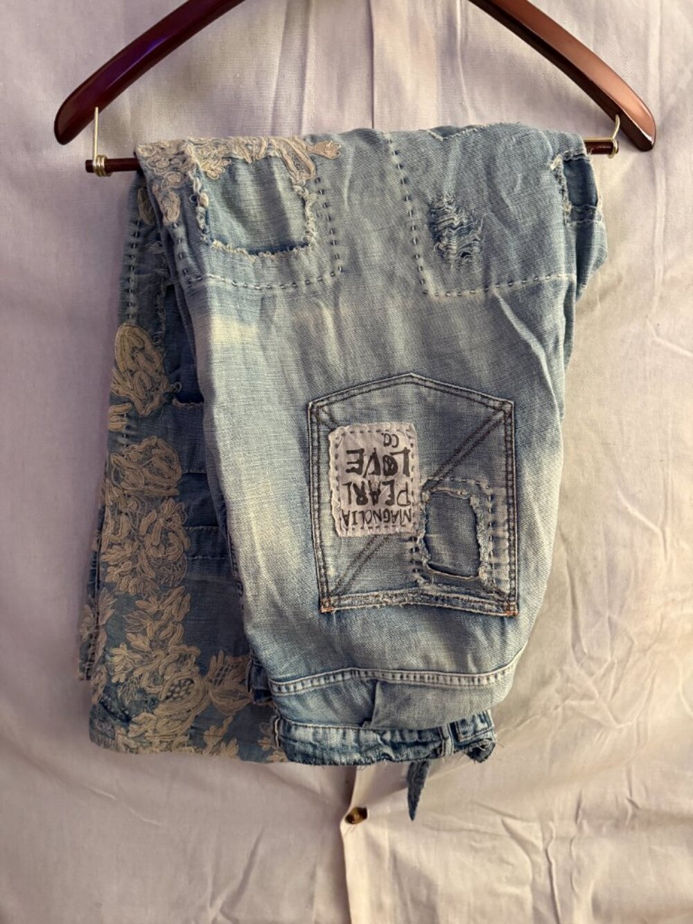 Magnolia Pearl Embroidered Lace Miner Denims - Picture 9 of 11